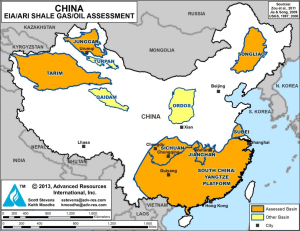 China's Seven Best Shale Gas and Shale Oil Basins. Source: EIA/ARI World Shale Gas and Shale Oil Resource Assessment, June 10 2013.